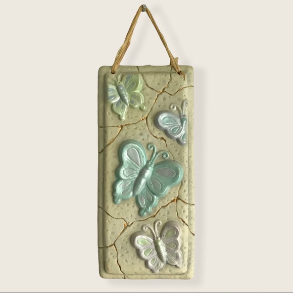 Ceramic Butterfly Wall Plaque - Picture 1 of 12